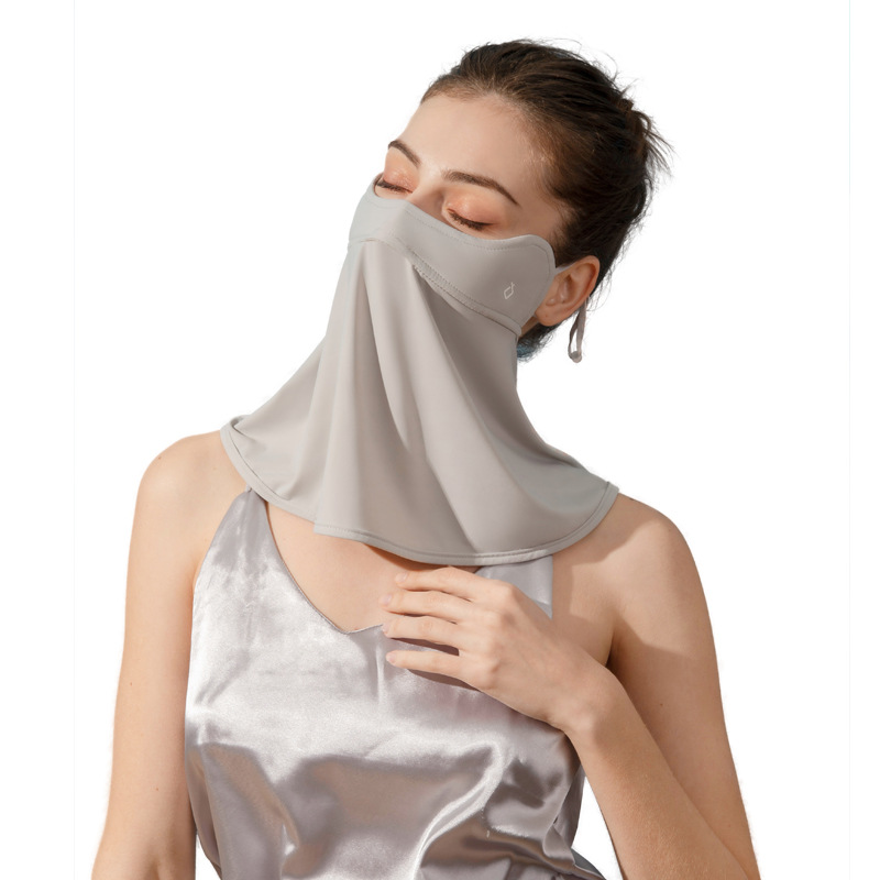 Small single custom sunscreen mask full face UV protection spring and summer ice silk mask face and neck protection integrated breathable veil