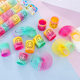 Mini smiling face rainbow ring children's cartoon spring ring folding ring magic kindergarten activities small gifts 2 yuan play