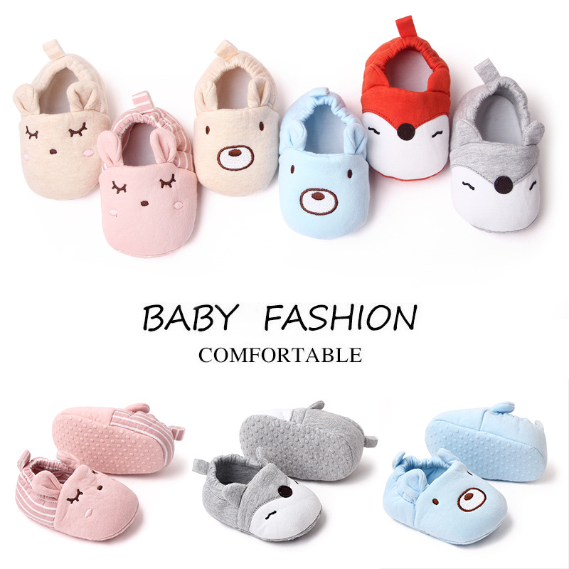 0-1 Year Old Baby Shoes Stereo Ears Cartoon Toddler Shoes Spring and Autumn Animal Baby Soft Sole Baby Shoes Step Front Shoes