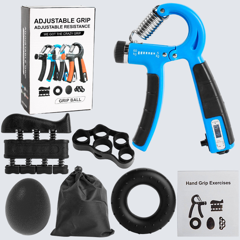 Counting grip 5-piece hand training silicone five-finger set grip ball grip ring piano key egg ball set