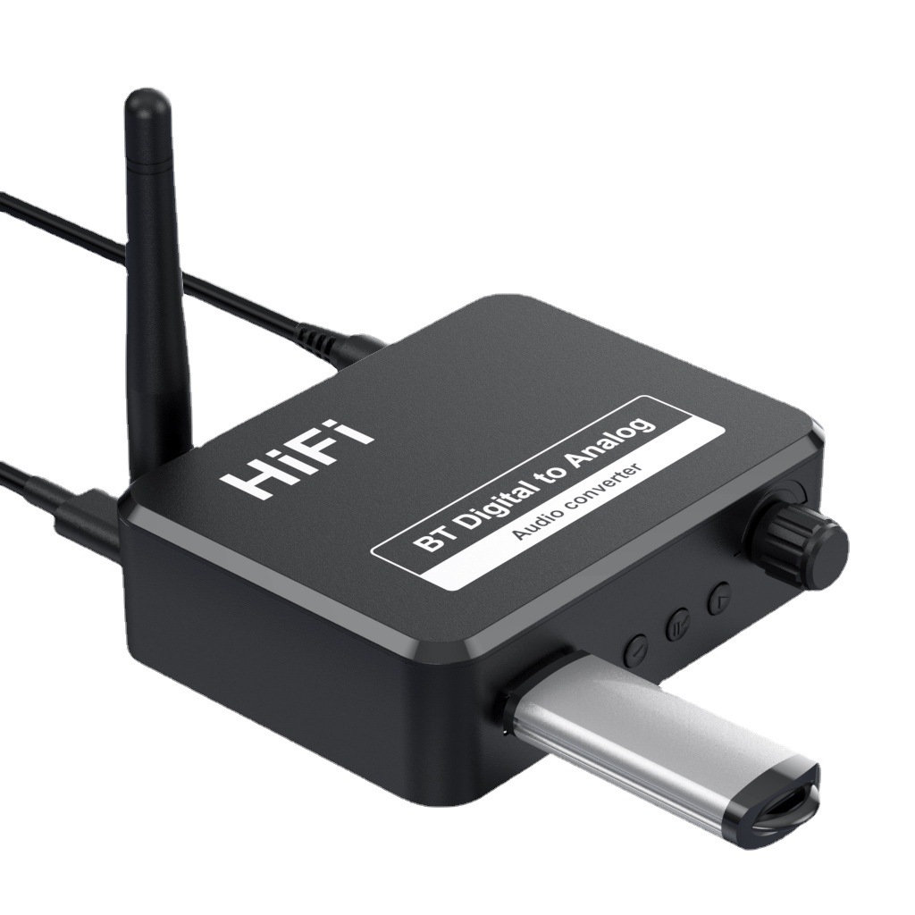 New 5.1 Bluetooth receiver USB player digital to analog 3.5MM audio converter Bluetooth 3in1