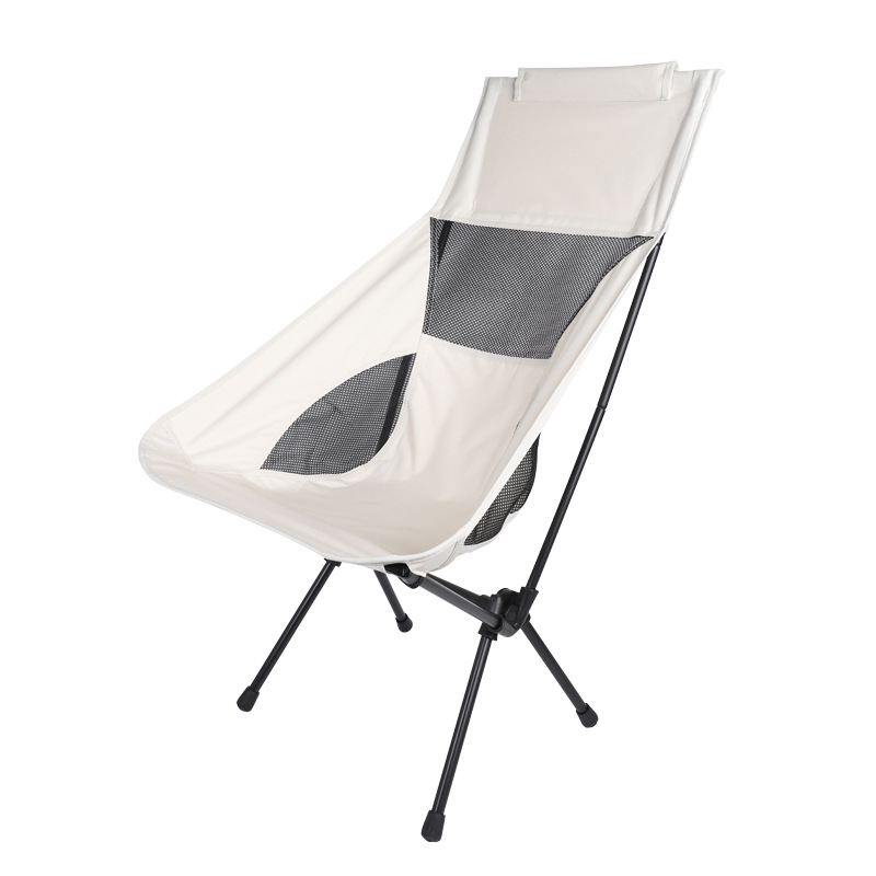 Outdoor Folding Chair Portable Moon Chair Fishing Small Stool Art Painting Chair Breathable Mesh Backrest Chair Beach Picnic Chair