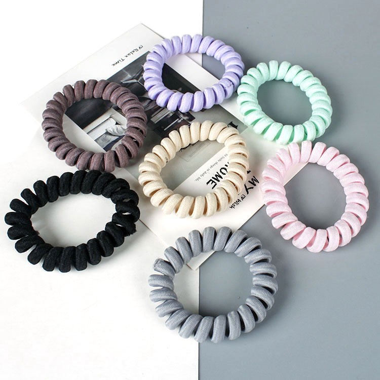 Japanese and Korean Style Creative Gradient Elastic Hair Rope Women's Simple Hair Rope Boxed Candy Color Transparent Telephone Line Hair Ring