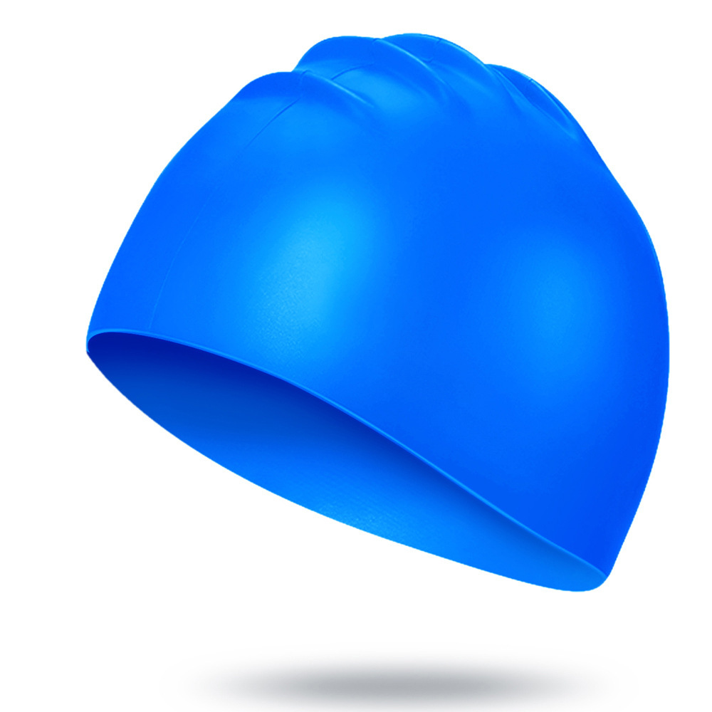 Hot sale unisex silicone swimming cap wholesale solid color high elastic breathable swimming cap waterproof non-slip head