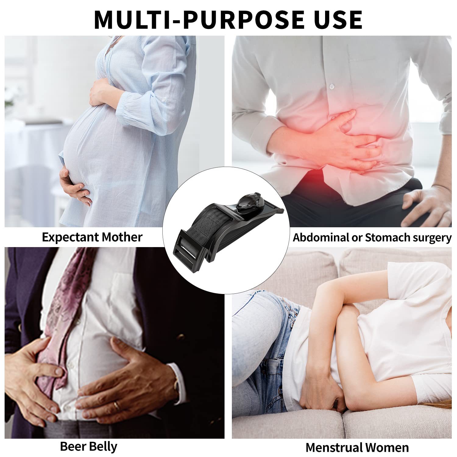 Car pregnant woman safety belt car driving co-driver special anti-belly pregnant driving artifact extension device
