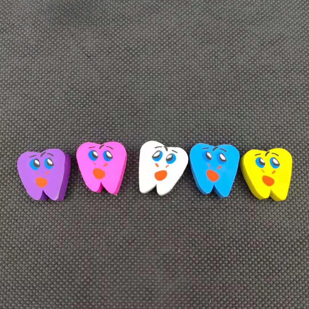 Teeth shape rubber color eraser dental gift eraser wholesale