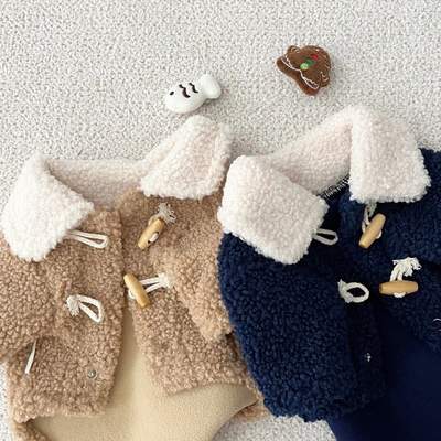 Autumn and Winter thickened warm dog cat buckle polar fleece coat Teddy Yorkshire bear small puppy clothes