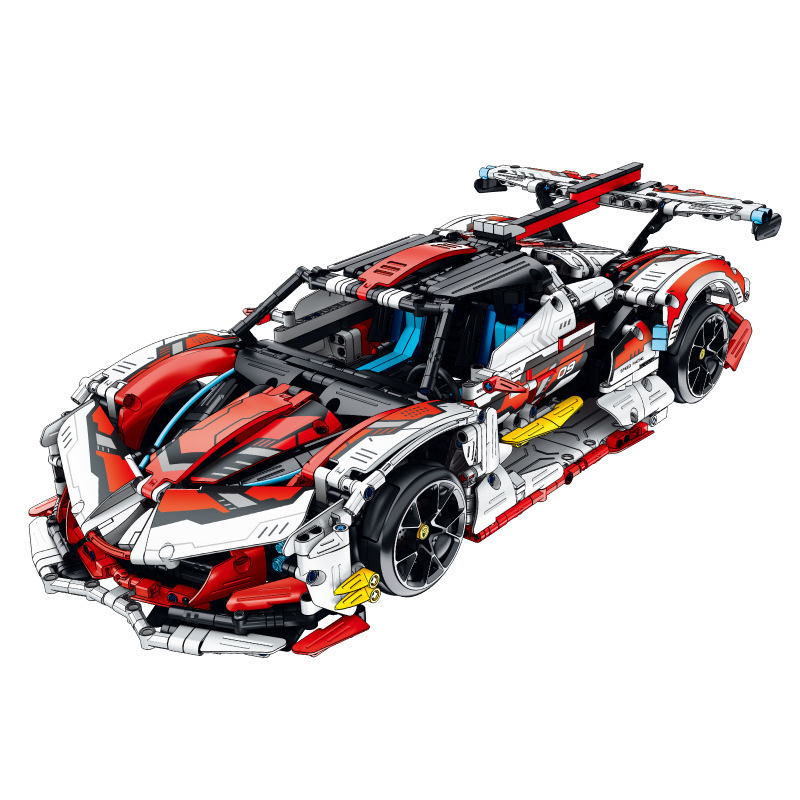 Compatible with Lego Plating Purple Apollo Sun God Drift Sports Car Model High Difficulty Assembled Building Blocks Toys Wholesale