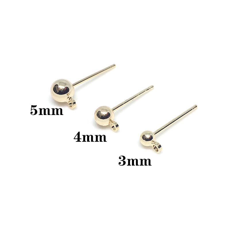 Handmade Earrings diy Semi-finished 925 Sterling Silver Pin Color Preservation 14K Gold Earrings Accessories Earrings Material Earrings