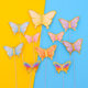 Cake decoration manufacturers wholesale hot stamping paper butterfly birthday party scene decoration cake card cake plug-in