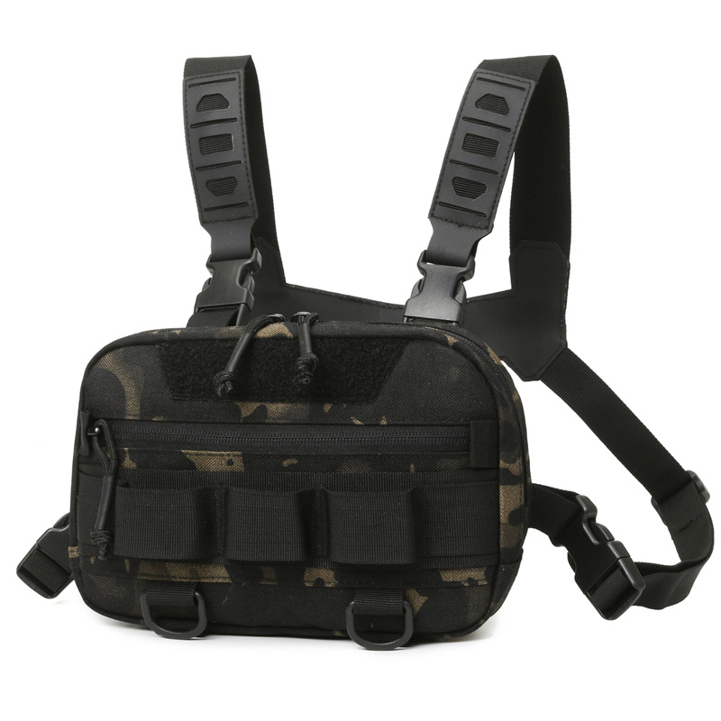 Luya bag ny taktisk brystveske menns brystveske kamuflasje midjeveske multifunksjonell utendørs ridesportsvest hengende veske_voghion.com