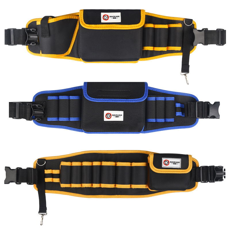 Canvas kit multifunctional waist bag electrician waist bag hardware repair hanging bag Oxford cloth tool bag