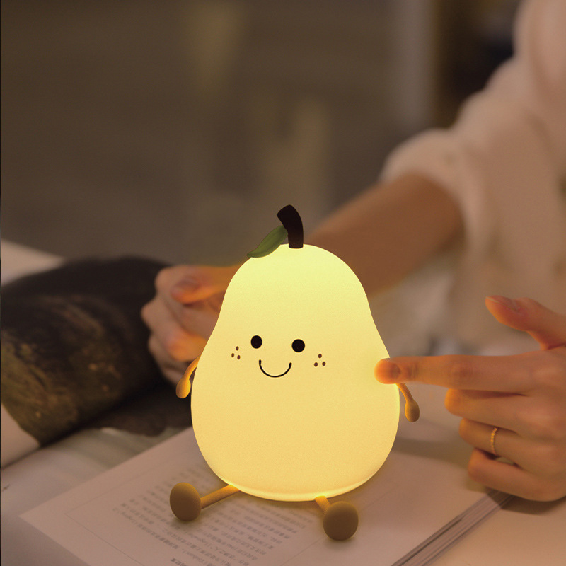 Never divide pear duck pear night light silicone gift bedroom sleep bedside creative not separate clap light cute
