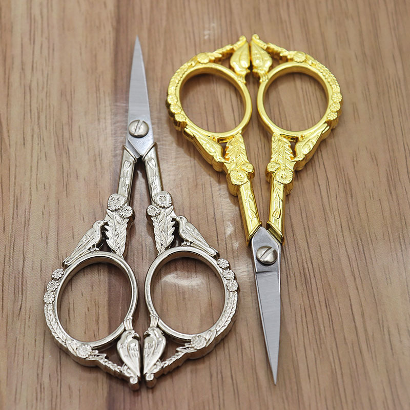 Vintage bird scissors carved scissors craft stainless steel scissors tailor scissors embroidery scissors thread head tea bag scissors beauty tools