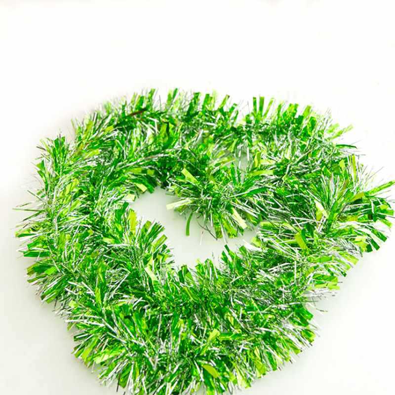 New encrypted 2 m Garland color stripes wool stripes ribbon holiday layout party New Year's Day Christmas decoration snowflake color stripes