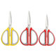 08A multi-functional household scissors stainless steel large two-color plastic handle kitchen shear student office scissors