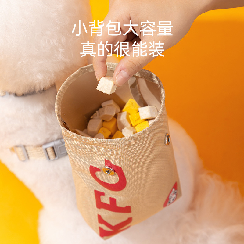 Pet Self-backpack leash cute outing dog Bear teddy small dog chest back anti-break leash