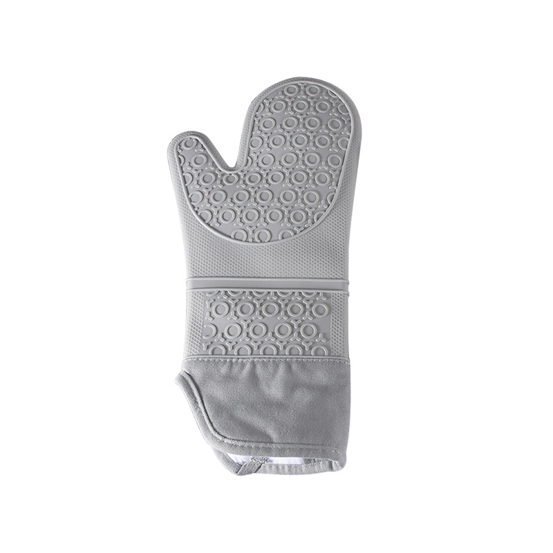 Microwave oven silicone gloves circle gloves honeycomb mat hand clip suit cotton long oven kitchen heat insulation baking
