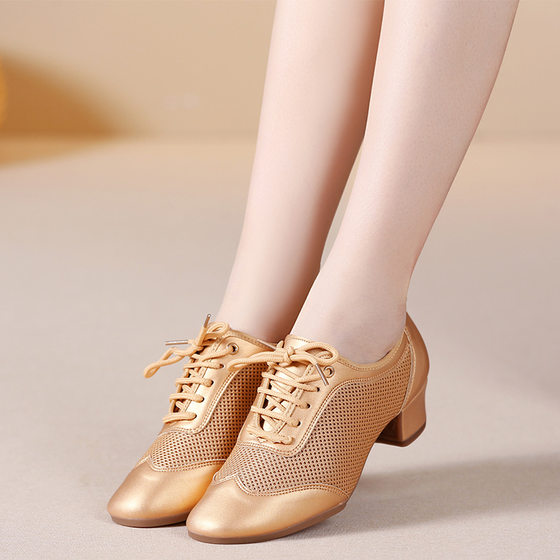 New Latin dance shoes women's dance shoes soft bottom dance shoes adult Middle heel teacher shoes square dance shoes summer shoes