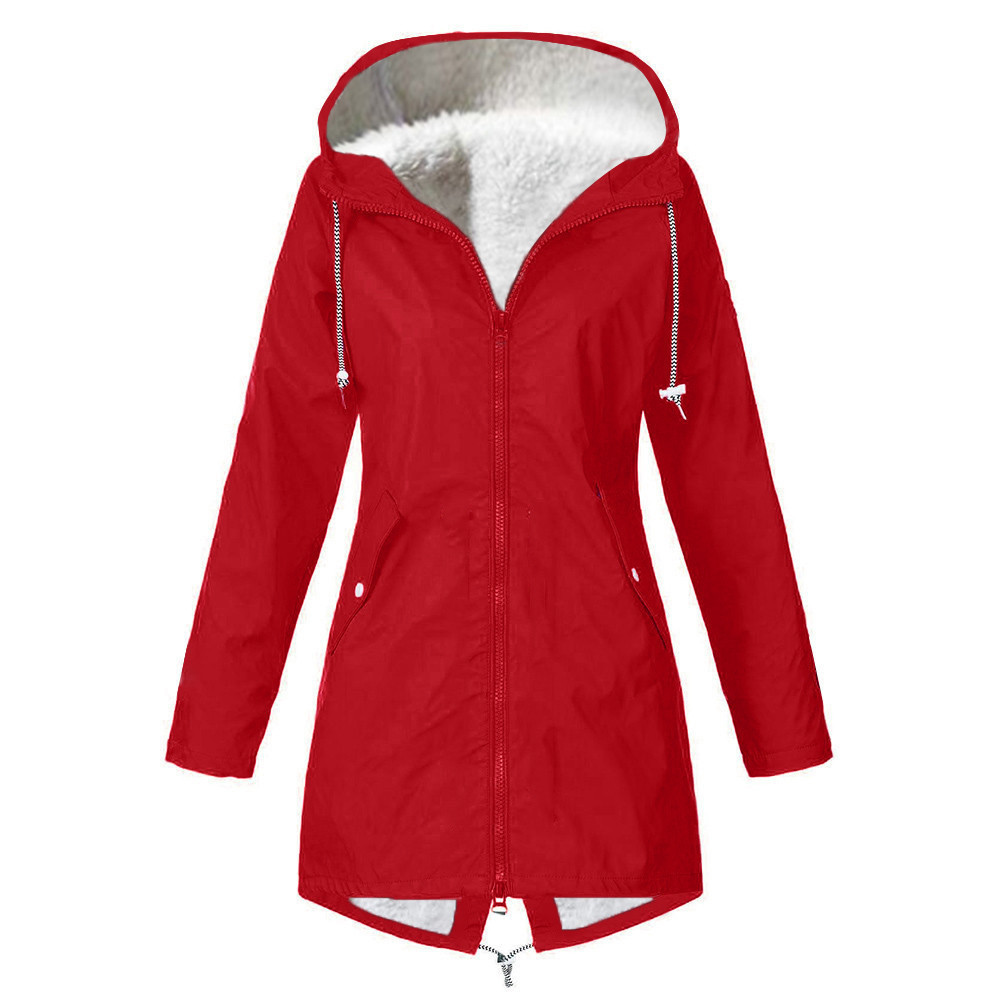 in stock a generation of plus size cotton-padded clothes waterproof windproof plus velvet coat outdoor clothing hooded mountaineering clothing women