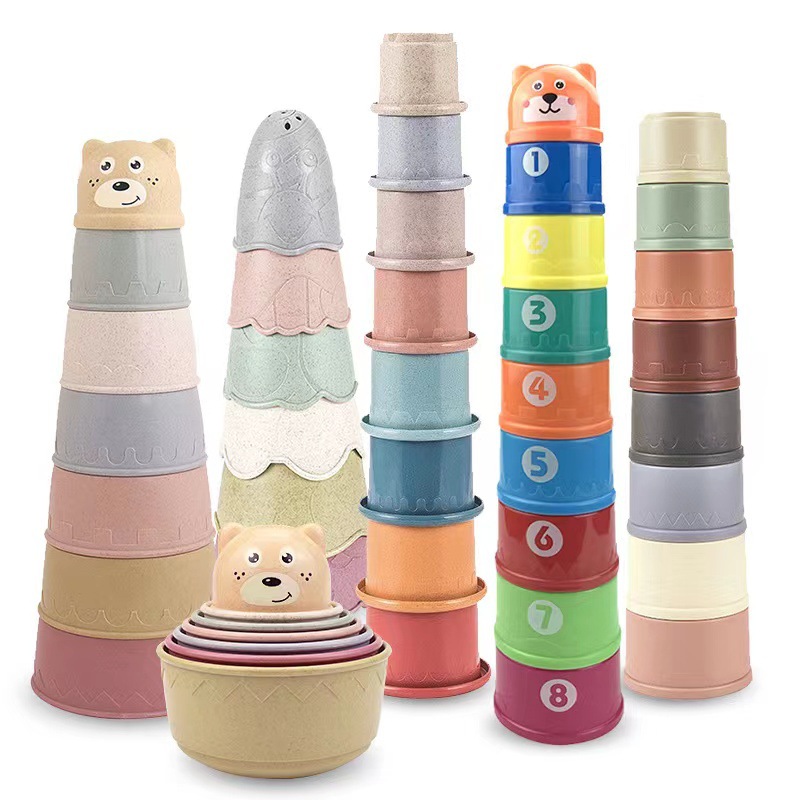 Cross-border fun stacked Cup music jengle educational toys stacked cup set Cup layered training baby hands-on wholesale