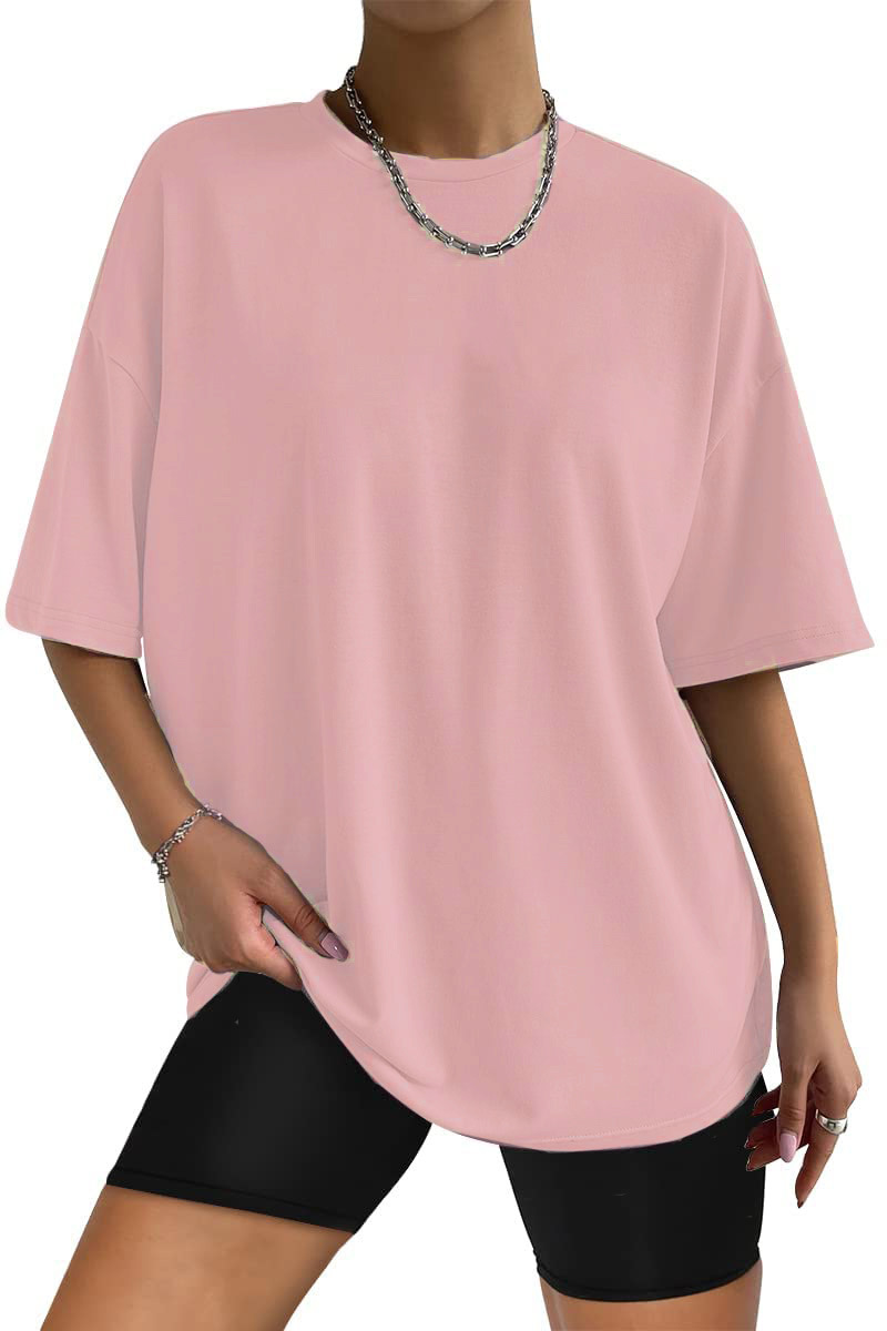 Women Large T-Shirt Loose Round Neck Short Sleeve Top Summer Casual Shirt 2023 Y2K Basic T-Shirt