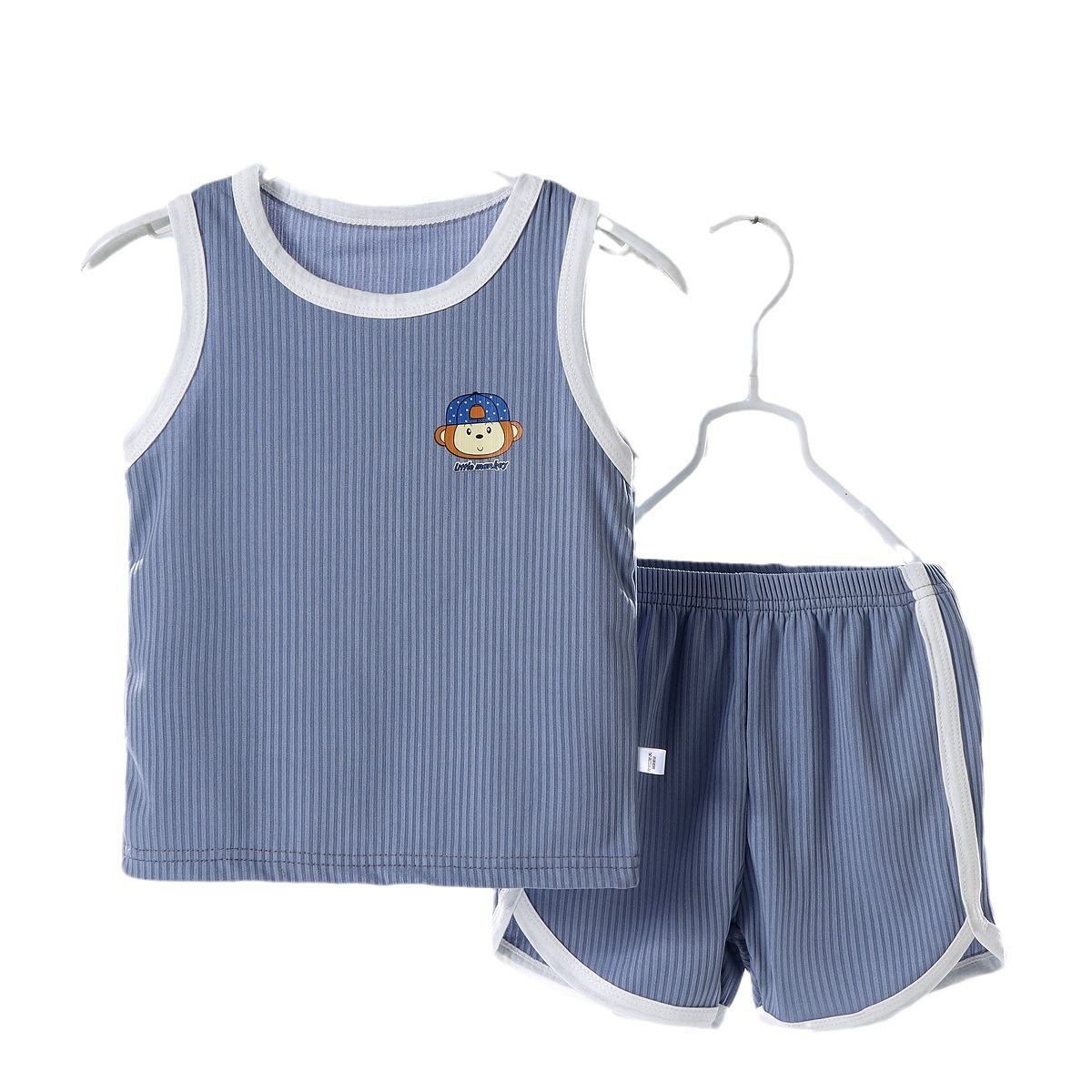 Baby Vest Set Summer Thin Children's Wear Children's Sleeveless Shorts Boys and Girls Sports Two-piece Set Baby Summer Wear