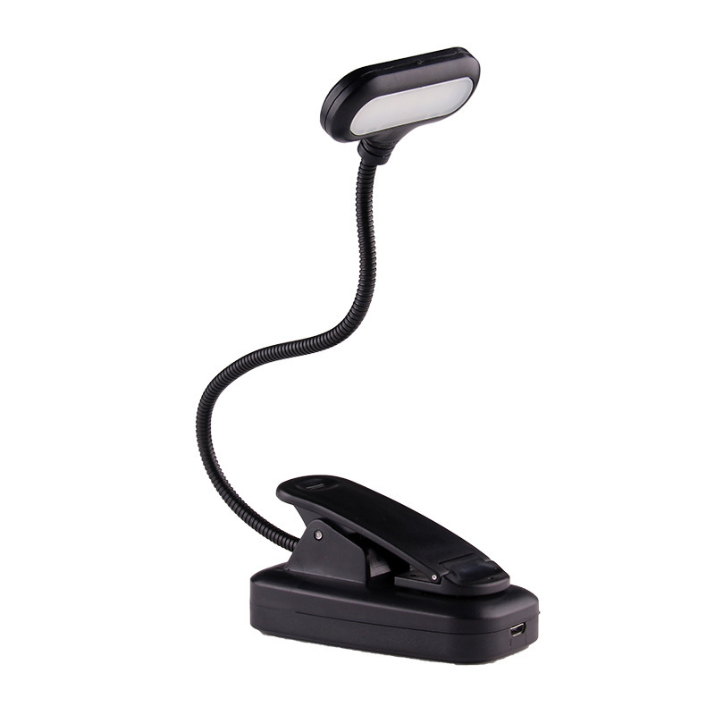 LED clip Book Lamp student dormitory desk lamp 3A battery mini outdoor portable simple USB rechargeable clip lamp