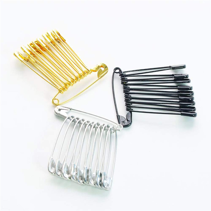 Butterfly safety pin nickel plated metal buckle Golden Silver Black insurance pin tag brooch wholesale