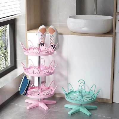 Shoe Rack Balcony Outdoor Household Floor-standing Shoe Rack Multi-layer Storage Shoe Rack Simple Rotating Plastic