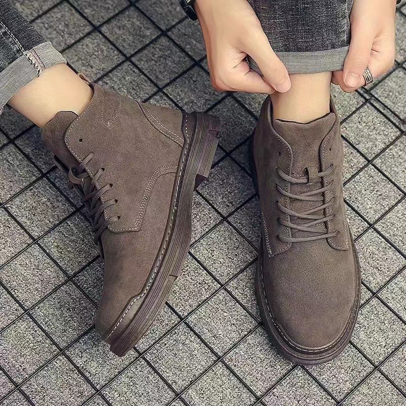 Autumn and Winter new warm men's shoes high-top Martin boots workwear boots men's shoes Warwolf fashionable breathable thickened men's boots