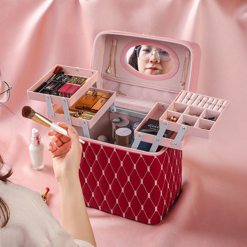 Factory Direct Portable Household Cosmetic Bag Large Capacity Cosmetic Case Multifunctional Skin Care Desktop Organizer