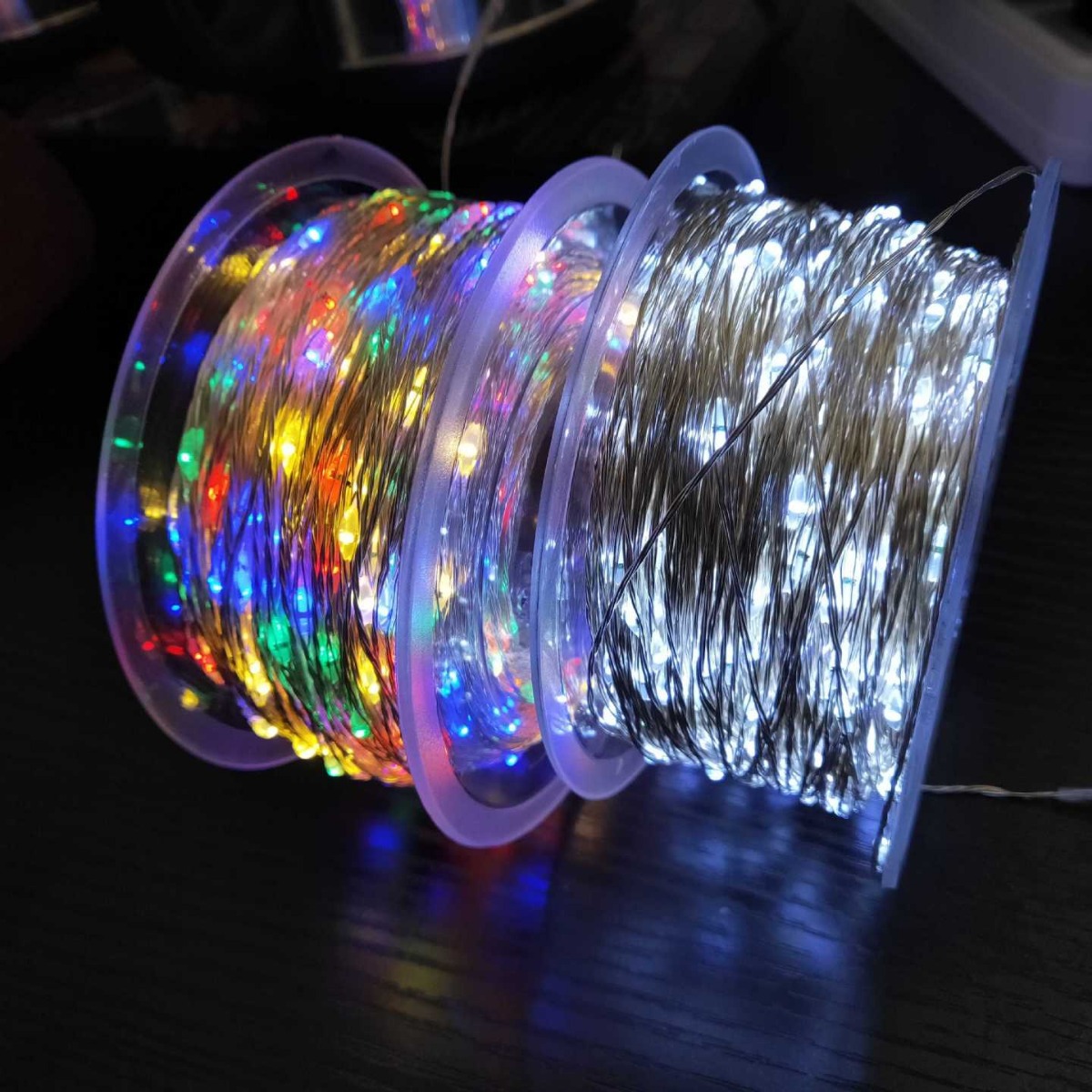 Cross-border new led light string color light low voltage outdoor lighting Christmas Festival green wire copper wire light string light small light