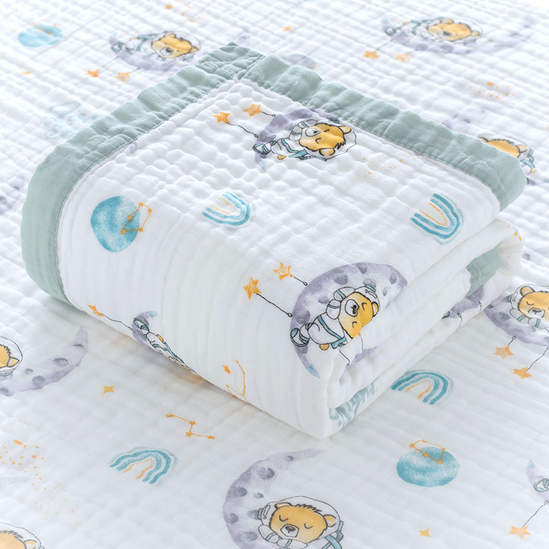Class A Cotton Yarn Baby Quilt Blanket Spring and Autumn Summer Blanket Newborn Blanket Gauze Wrap Towels Children's Bath Towels