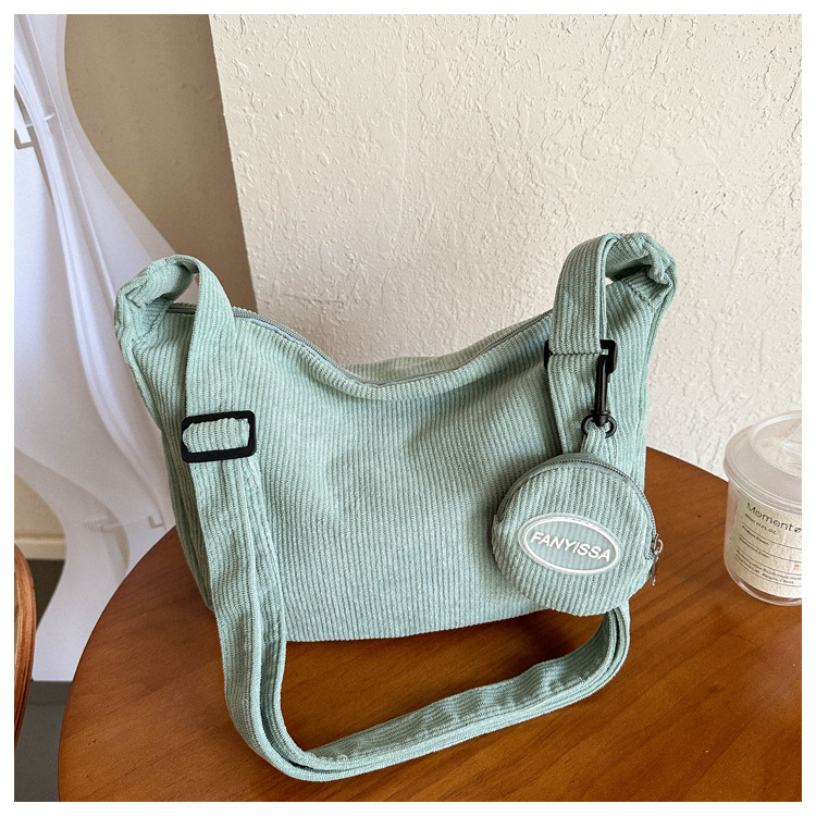 Solid color simple large capacity 2023 autumn and winter New Korean style simple shoulder messenger bag mother bag dumpling bag fashion_voghion.com