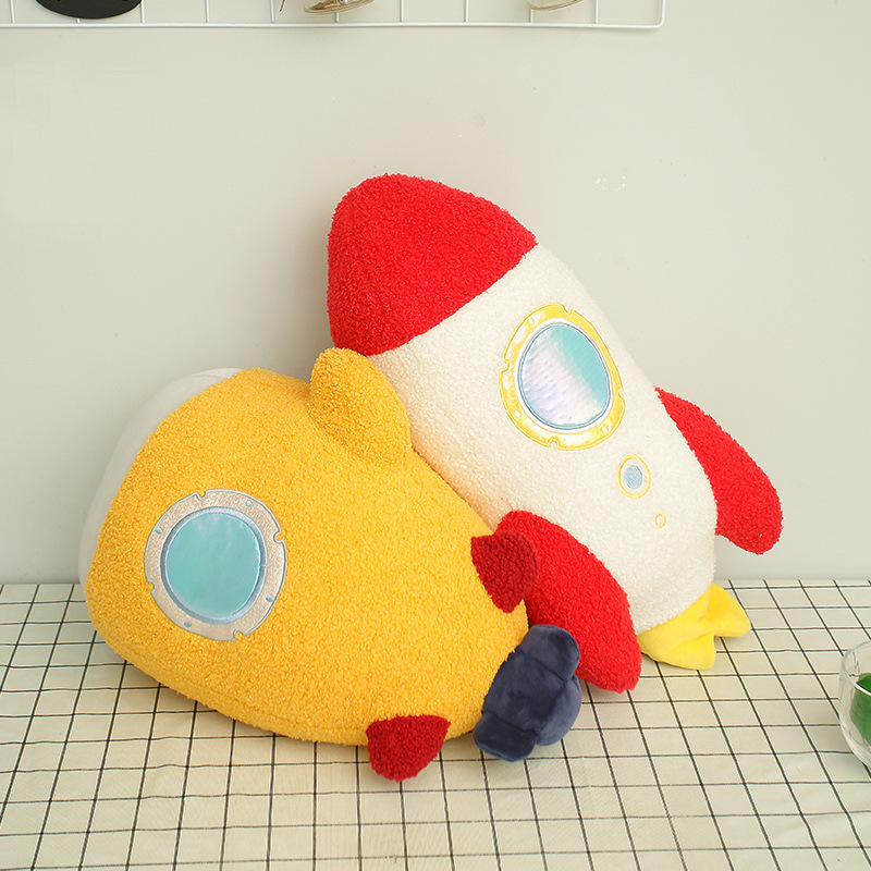 Meng Di Xiang New Shaped Creative Space Rocket Pillow Cartoon Sofa Hand Washable Pillow Children Cool Doll Doll