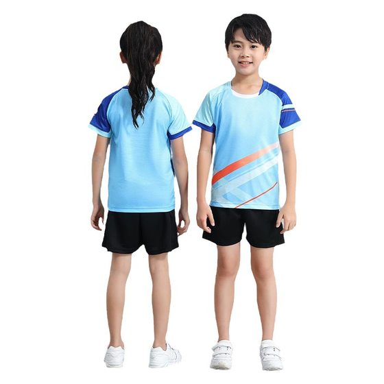 Badminton Suit Men and Women Couple Summer Short-sleeved Quick-drying Breathable Volleyball Tennis Competition Table Tennis Suit