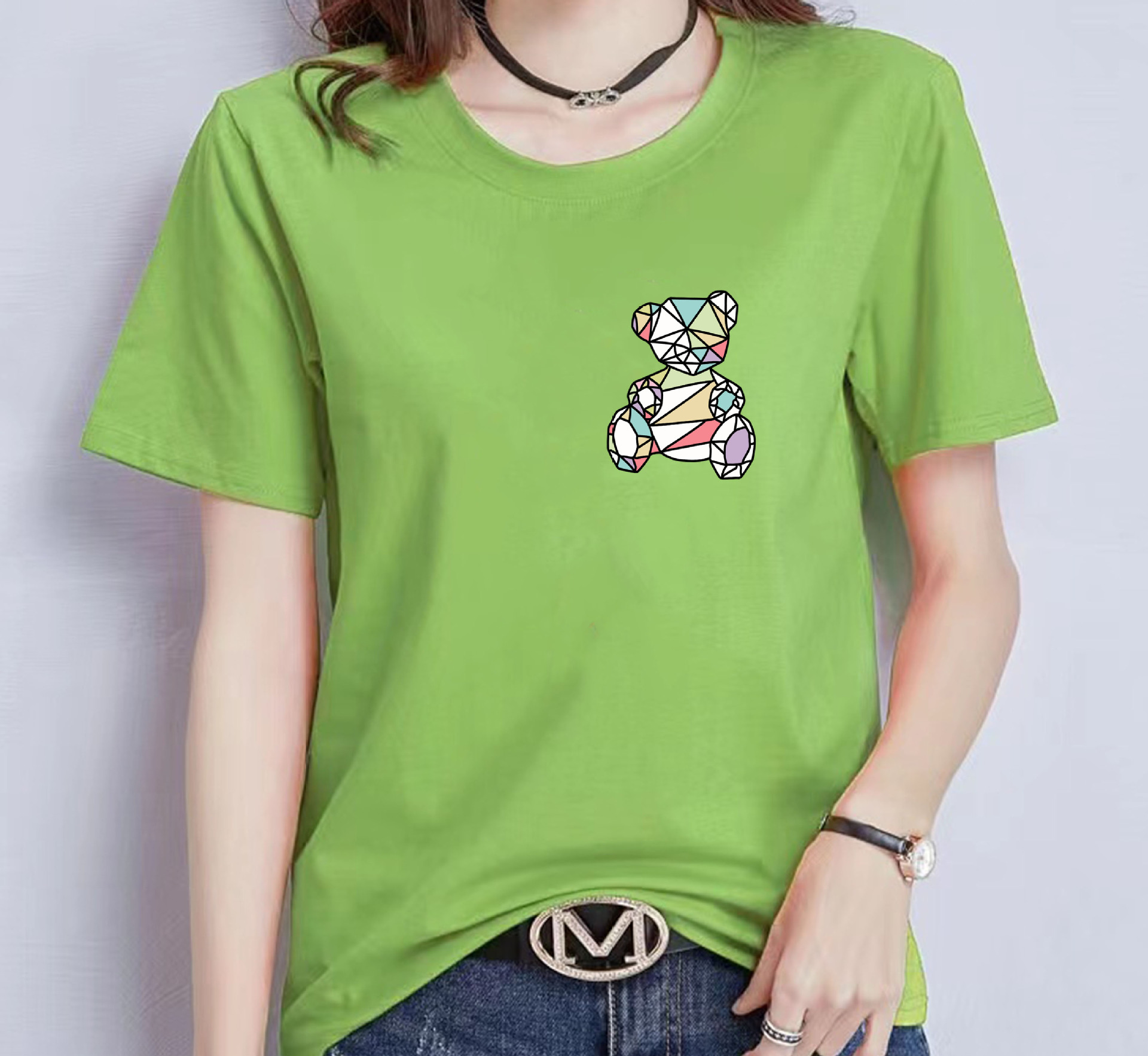 2021 new summer short-sleeved T-shirt women's clothing student Korean style loose plus size women's clothing factory wholesale one-piece delivery