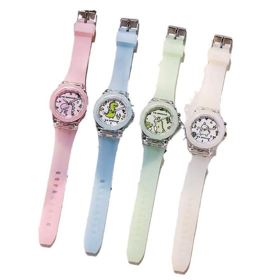 Cartoon led luminous children's watch wholesale Frozen Princess Aisha watch luminous primary school watch women