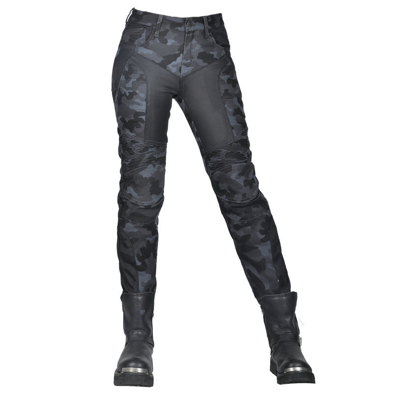 LOONG BIKER Summer Camouflage Motorcycle Slim Fit Anti-fall Pants Motorcycle Jeans Motorcycle Breathable Riding