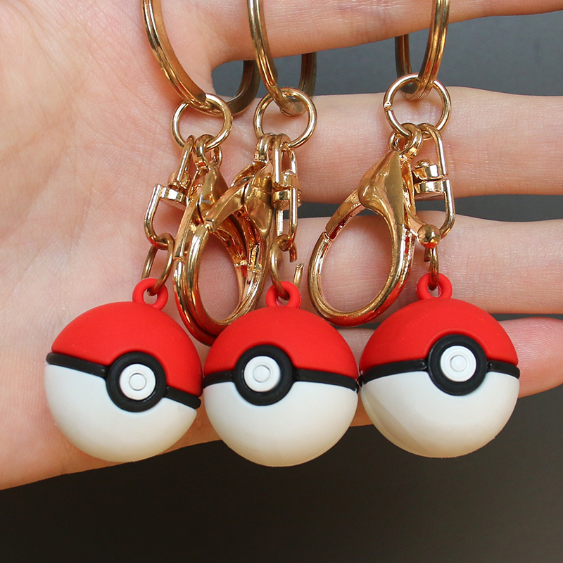 Pokemon Elf Game Stereo Ball Silicone Keychain Charm Pokemon Key Bag Pendant