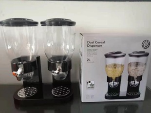 Three-barrel wheat machine double-headed double-barrel wheat machine kitchen multi-grain storage jar Oatmeal dried fruit snack storage jar