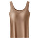 Ice Silk Seamless One-Piece Base Shirt with Chest Pad Women's Wide Shoulder Vest White Thin Sleeveless Outer Wear Top