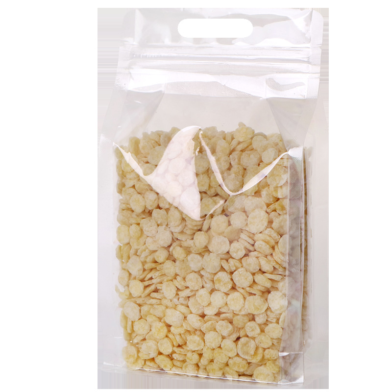 Eight edge seal self-supporting self-sealing bag snacks large millet dog food food packaging bag portable transparent sealed pocket printing