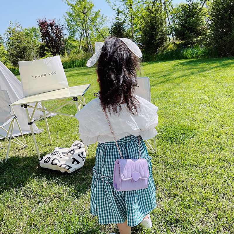 2021 New Little Girl Chain Bag Children's Crossbody Bag Cute Small Square Bag mini Korean Version Crossbody Bag