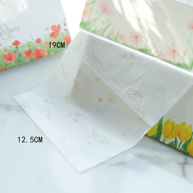 Cartoon printing cylinder car paper extraction fashion napkin raw wood pulp manufacturers wholesale support a generation of hair