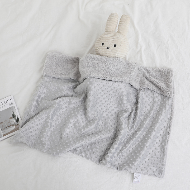 Doudou blanket bubble blanket baby car blanket outing blanket double-layer warm solid color foam blanket soft