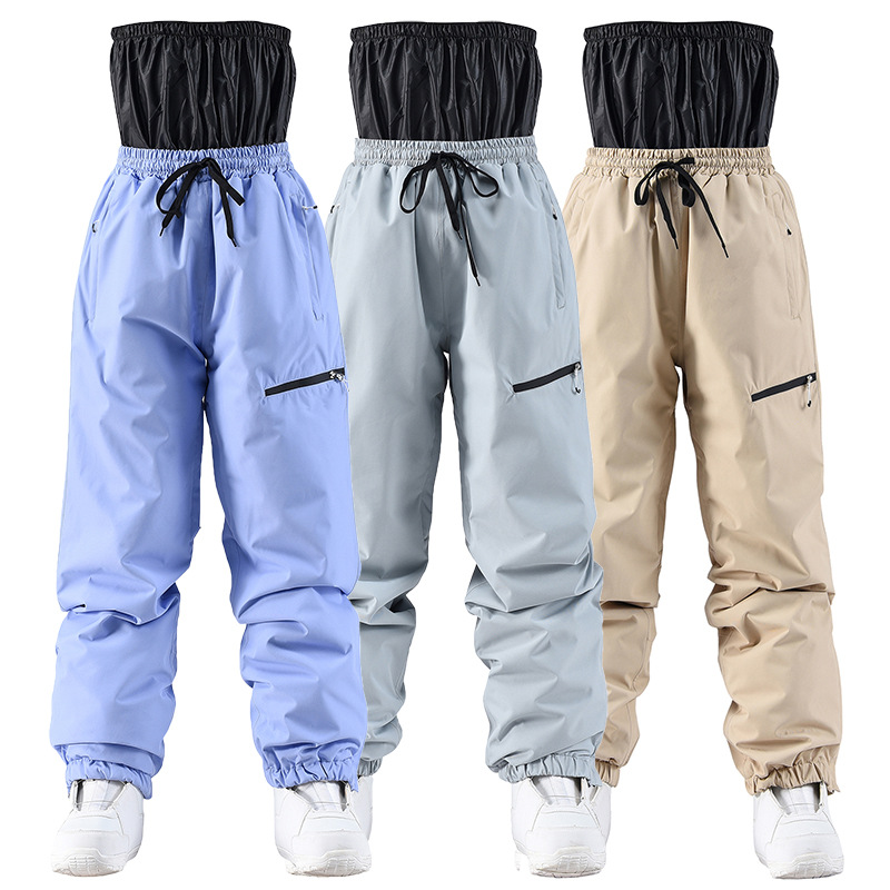 New Ski Pants Men's and Women's Winter Outdoor Windproof Waterproof Warm Ski Pants Snowboard Double Ski Pants