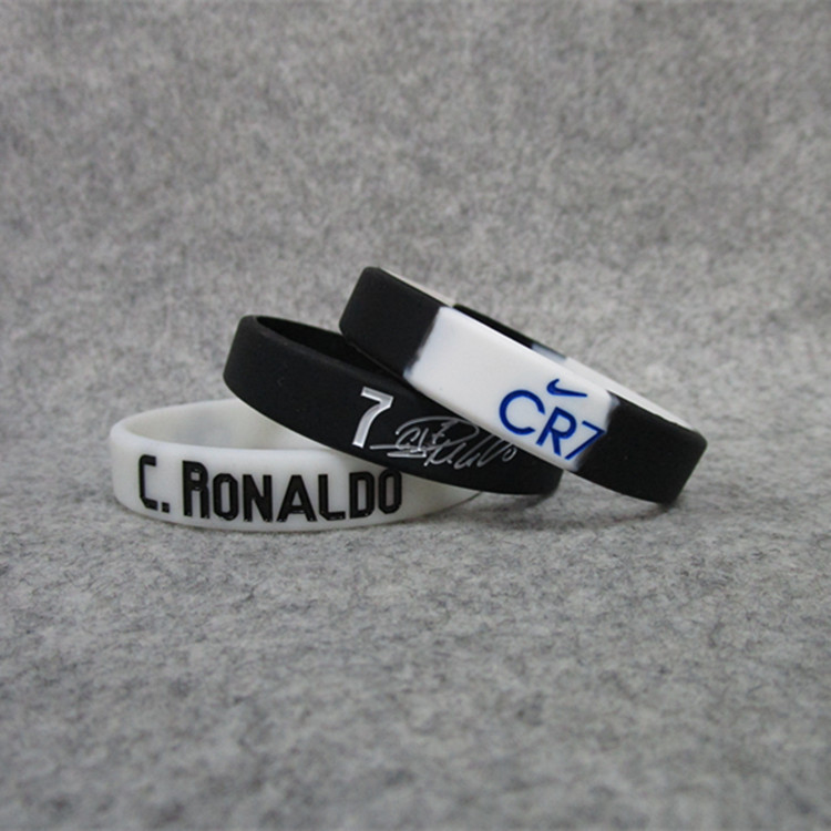 Juventus football C Ronaldo Real Madrid signature luminous sports bracelet silicone wristband fan accessories