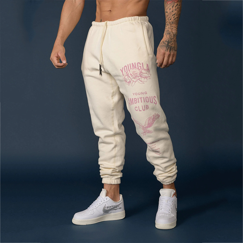 2024 Cross-border Hot New Autumn Men's Sweatpants European and American Long Sports Leisure Fitness Training Leg Trousers